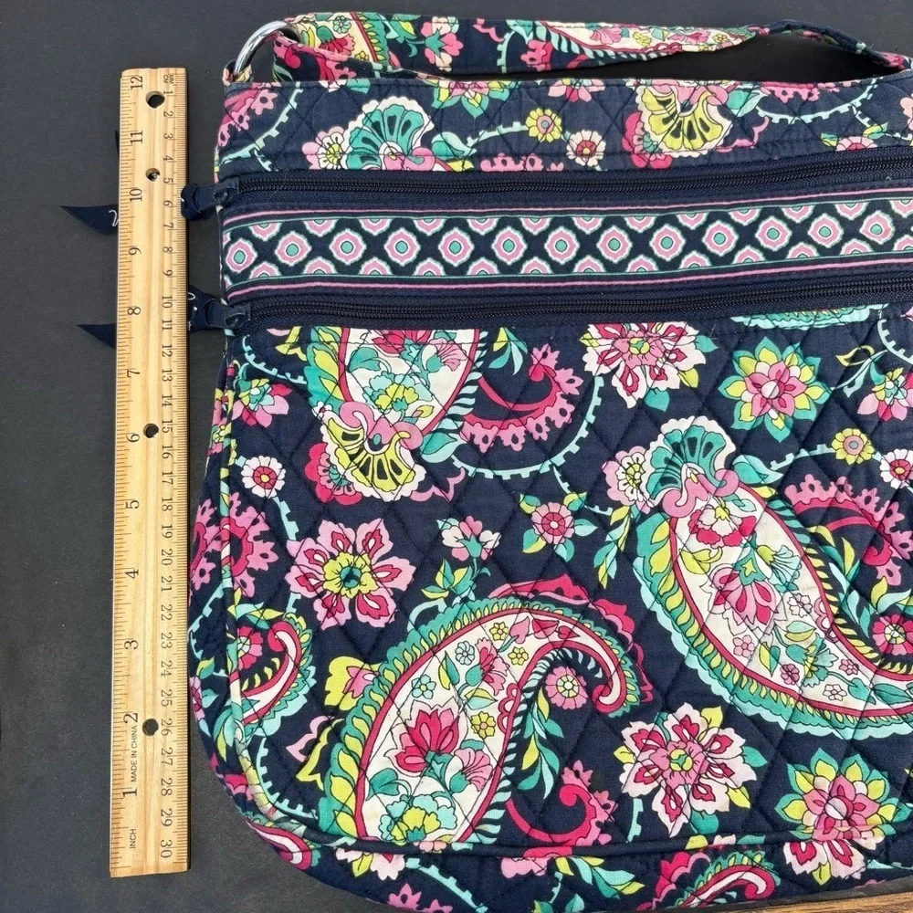 Vera Bradley Floral Paisley Quilted Crossbody Purse Bag